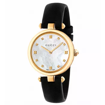 GUCCI G-Frame Damen Quarzuhr YA141404 32mm Edelstahl Mesh