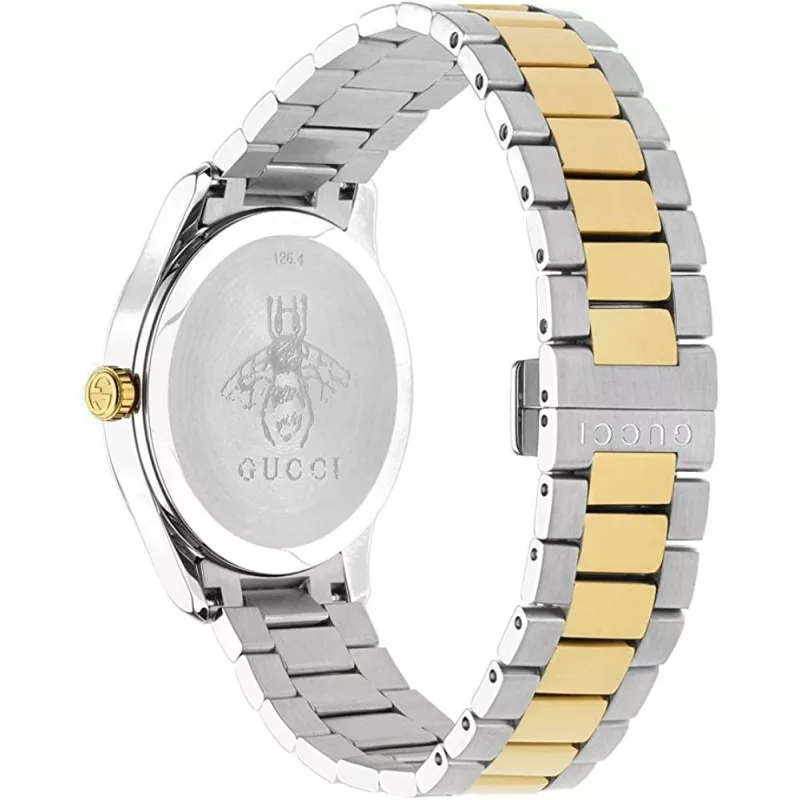 GUCCI G-Timeless Herren-Quarzuhr YA1264075 38mm Edelstahl Schwarzes Zifferblatt
