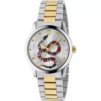 GUCCI G-Timeless Herren-Quarzuhr YA1264075 38mm Edelstahl Schwarzes Zifferblatt