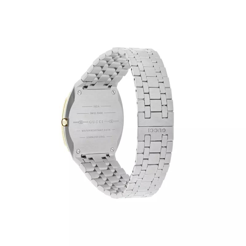 GUCCI G-Timeless Damenuhr YA163403 34mm Edelstahl Silber Sun-Brushed Zifferblatt