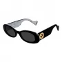Gucci GG0517S-001 Damen eckige Acetat-Sonnenbrille Schwarz/Grau 52mm
