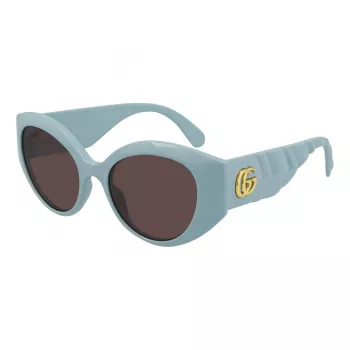 GUCCI GG0809S-004 Damen-Sonnenbrille - Schwarzer Acetatrahmen, graue Gläser, 51 mm