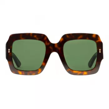 Gucci GG1111S-002 Damen-Sonnenbrille Schwarz Grau Quadratisch Acetat 54mm
