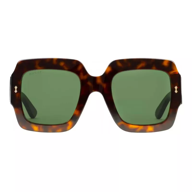 Gucci GG1111S-002 Damen-Sonnenbrille Schwarz Grau Quadratisch Acetat 54mm