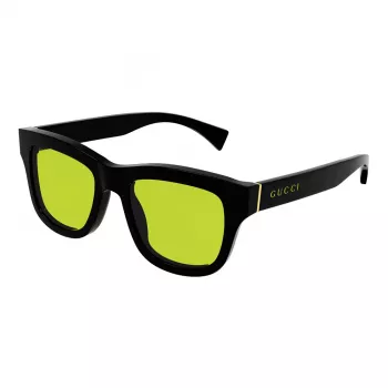 Gucci GG1135S-005 Unisex Sonnenbrille Schwarzer Rahmen Graue Gläser 51mm