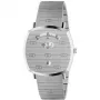 GUCCI Grip Unisex Quarz Uhr 35mm Edelstahl Silber Zifferblatt YA157410
