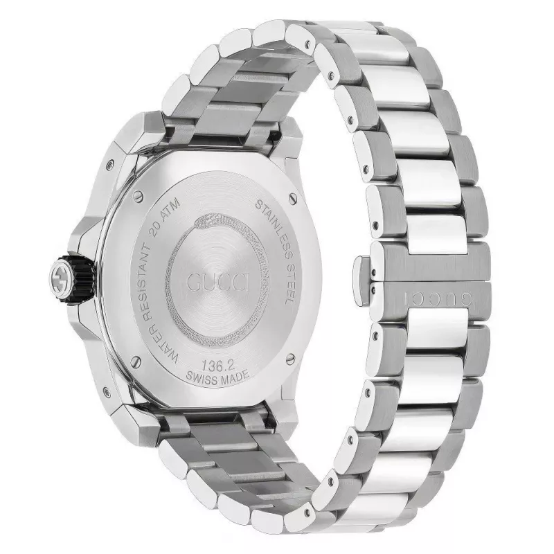 Gucci Herrenuhr YA136218 45mm Edelstahl Swiss Quarz Taucheruhr