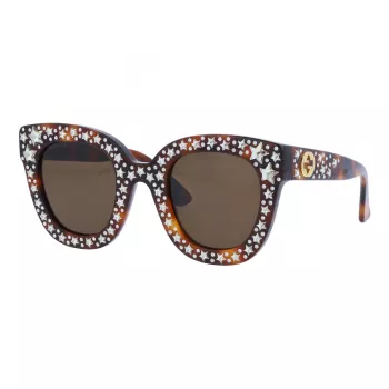 GUCCI Damen GG0116S-003 Cat-Eye-Sonnenbrille Havana Brown Gradient 49mm