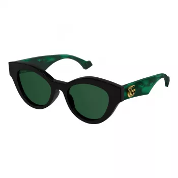 Gucci Damen-Sonnenbrille GG0957S-001 Schwarzer eckiger Rahmen Graue Gläser 54mm