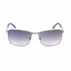 GUESS GF00018-6008C Herren Rechteck-Sonnenbrille - Schwarzer Rahmen, grau getönte Gläser, UV400