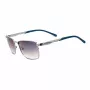 GUESS GF00018-6008C Herren Rechteck-Sonnenbrille - Schwarzer Rahmen, grau getönte Gläser, UV400