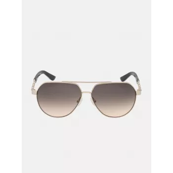 GUESS GF00033-5932F Damen Butterfly-Sonnenbrille Brown Havana 59mm