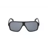 GUESS GF00047-6102A Herren Rechteck-Sonnenbrille - Glänzend Schwarzer Rahmen, Rauchgläser, 61mm