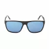 GUESS GF00048-5901C Herren-Rechteck-Sonnenbrille - Schwarzer Rahmen, Graue Gläser