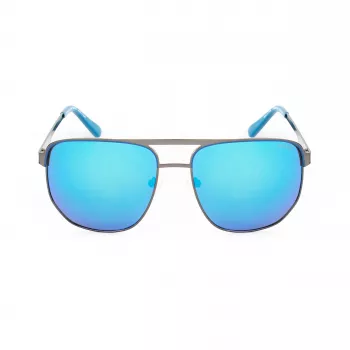 Guess GF00061-6106X Herren-Sonnenbrille, schwarzer Rahmen, graue Gläser, 61 mm