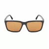 GUESS GF00062-5901E Herren-Sonnenbrille, eckig - Schwarzer Rahmen, graue Gläser, 59 mm