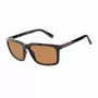 GUESS GF00062-5901E Herren-Sonnenbrille, eckig - Schwarzer Rahmen, graue Gläser, 59 mm