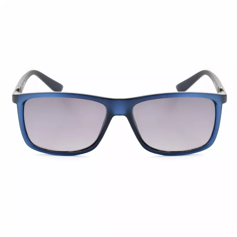 GUESS GF0191-5991B Herren Rechteck-Sonnenbrille, Havanna-Acetatrahmen, braune Verlaufsgläser, 59 mm