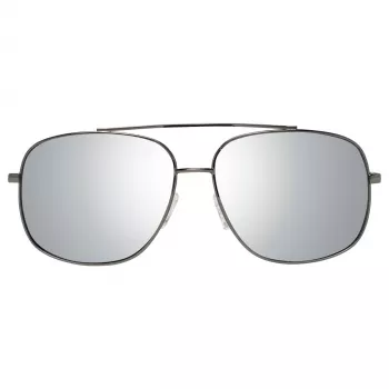 GUESS GF0207-08C Herren-Sonnenbrille - Dunkelgrauer Rahmen, graue Gläser, 60 mm