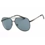 GUESS GF0231-02A Herren Rechteck-Sonnenbrille - Schwarzer Rahmen Graue Gläser 58mm