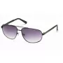 GUESS GF0244-6001A Herren-Sonnenbrille im Quadrat - Glänzend schwarzer Rahmen, Smoke-Gradient-Glas