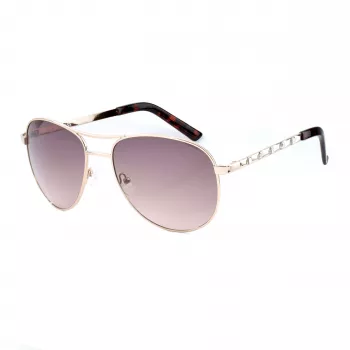 GUESS GF0408-6132F Damen Rechteck-Sonnenbrille - Verlaufsglas - 61/18/135 mm