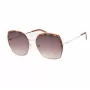GUESS GF0410-5932F Damen-Sonnenbrille, eckig - Glänzend schwarzer Rahmen, Smoke-Gradient-Glas, 59 mm