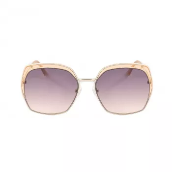 GUESS GF0410-5933F Damen-Sonnenbrille - Glänzend schwarzer Rahmen, Gradient Smoke Gläser, 59 mm