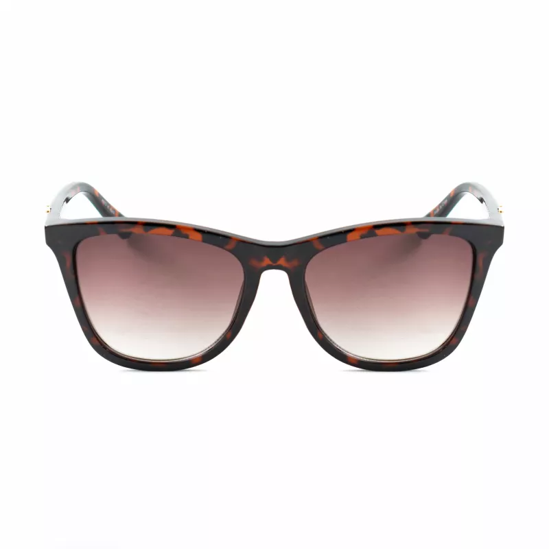 GUESS GF0421-5552F Damen Cat-Eye-Sonnenbrille, Dark Havana, braune Verlaufsgläser, 55/17/140 mm