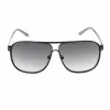 GUESS GF5025S-02B Herren Pilot-Sonnenbrille - Schwarzer Rahmen, Rauchgraue Gläser, 61 mm