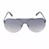 GUESS GF5053-0008F Herren-Sonnenbrille, eckig, schwarzer Rahmen, rauchfarbene Gläser, 58 mm