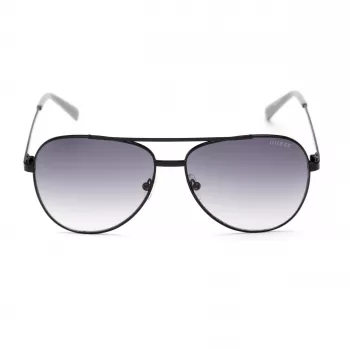 GUESS GF5117-5802B Herren Pilotensonnenbrille - Schwarzer Rahmen, grau verlaufende Gläser 60/17/130 mm