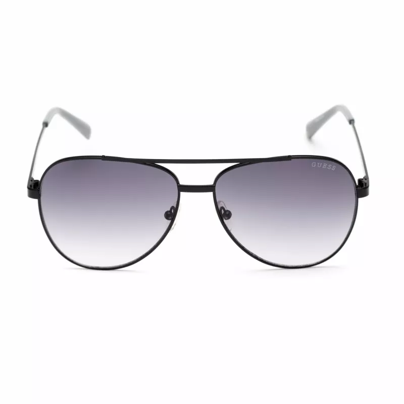 GUESS GF5117-5802B Herren Pilotensonnenbrille - Schwarzer Rahmen, grau verlaufende Gläser 60/17/130 mm