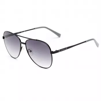 GUESS GF5117-5802B Herren Pilotensonnenbrille - Schwarzer Rahmen, grau verlaufende Gläser 60/17/130 mm