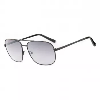 GUESS GG2114S-01B Herren-Sonnenbrille Schwarzer quadratischer Rahmen Grauer Verlaufsglas 60mm