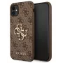 GUESS iPhone 11 / XR Hardcase 4G Big Metal Logo Braun