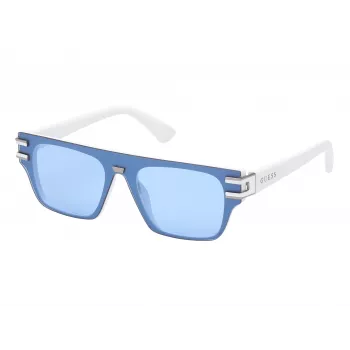 GUESS Herren Pilot-Sonnenbrille GO00061-0021V Shiny Black Smoke Mirror