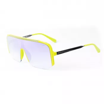 GUESS Herren eckige Sonnenbrille GO00054-0095W - Glänzend schwarzer Rahmen, rauchfarbene Gläser, UV400-Schutz