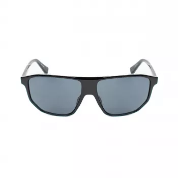 Guess Herren-Sonnenbrille GF00010-6101A - Glänzender schwarzer Acetatrahmen, rauchfarbene Gläser, UV400-Schutz