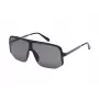 GUESS Herren-Sonnenbrille GO00054-0001A, glänzend schwarzer Rahmen, rauchfarbene Gläser, rechteckig