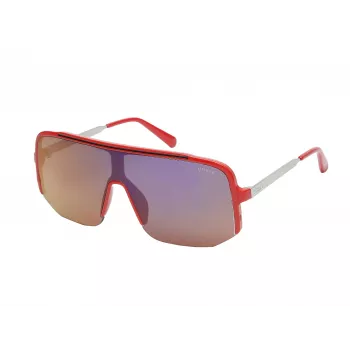 GUESS Herren-Sonnenbrille GO00054-0066C Square Shiny Black Frame Smoke Lens 56mm
