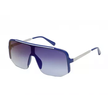 GUESS Herren-Sonnenbrille GO00054-0090C Schwarz Propionat-Gestell Graue Polycarbonat-Gläser 54mm