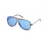 Guess Herren-Sonnenbrille GO00060-6490C Rechteckig Schwarzer Rahmen Graue Gläser 64/12/140 mm