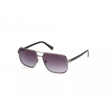 GUESS Herren-Sonnenbrille GU00119-5808B - Havanna-Rahmen, graue Gläser, 58/14/140 mm