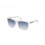GUESS Herren-Sonnenbrille GU00123-5826W - Eckiger dunkler Havanna-Rahmen, braune Gradientengläser, 58/16/140 mm