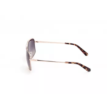 GUESS Herren-Sonnenbrille GU00167-6032W Schwarzer Rahmen Graue Gläser 60/14/140 mm
