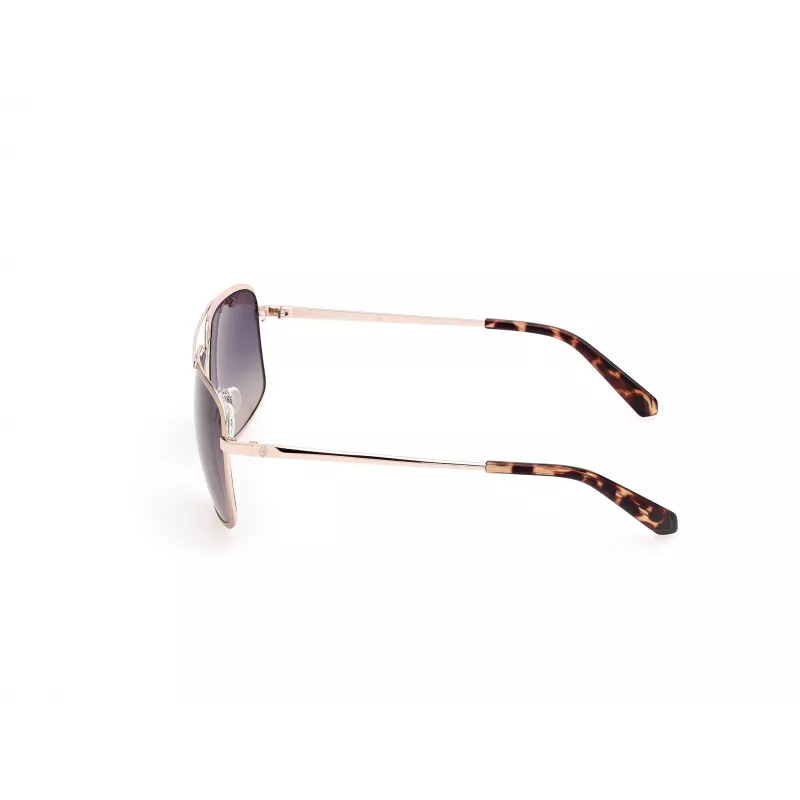 GUESS Herren-Sonnenbrille GU00167-6032W Schwarzer Rahmen Graue Gläser 60/14/140 mm