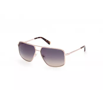 GUESS Herren-Sonnenbrille GU00167-6032W Schwarzer Rahmen Graue Gläser 60/14/140 mm
