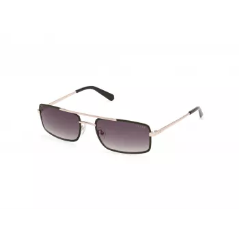 GUESS Herren-Sonnenbrille GU00168-5897P Schwarz Rechteckig Polarisiert 58mm