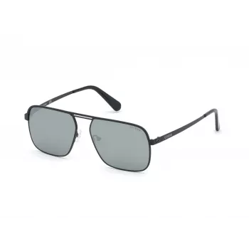 GUESS Herren-Sonnenbrille GU6939-5802Q Schwarzer eckiger Rahmen Smoke-Glas 58mm